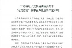 警惕仿冒！江苏电竞協(xié)会严正声明(míng)：“电竞苏超”仅官方授(shòu)权赛事有效