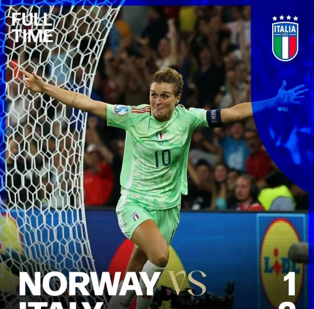 意大利女足逆转挪威 上演欧洲杯经典战役