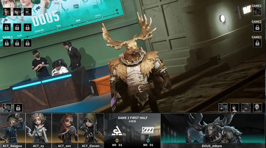 第五人格IVL：DOU5_mhxm帅气拿下四抓，助力队伍获得比赛胜利！