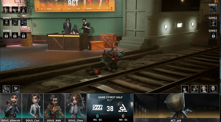 第五人格IVL：DOU5_mhxm帅气拿下四抓，助力队伍获得比赛胜利！